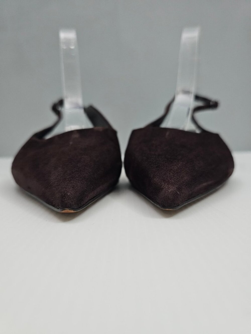 Sam Edelman Finch Slingback Pumps Womens 9 Brown Suede Kitten Heel Pointed Toe - Picture 6 of 15